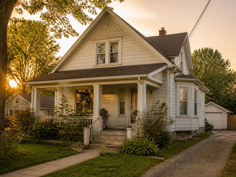 Warm Ontario family home at golden hour
